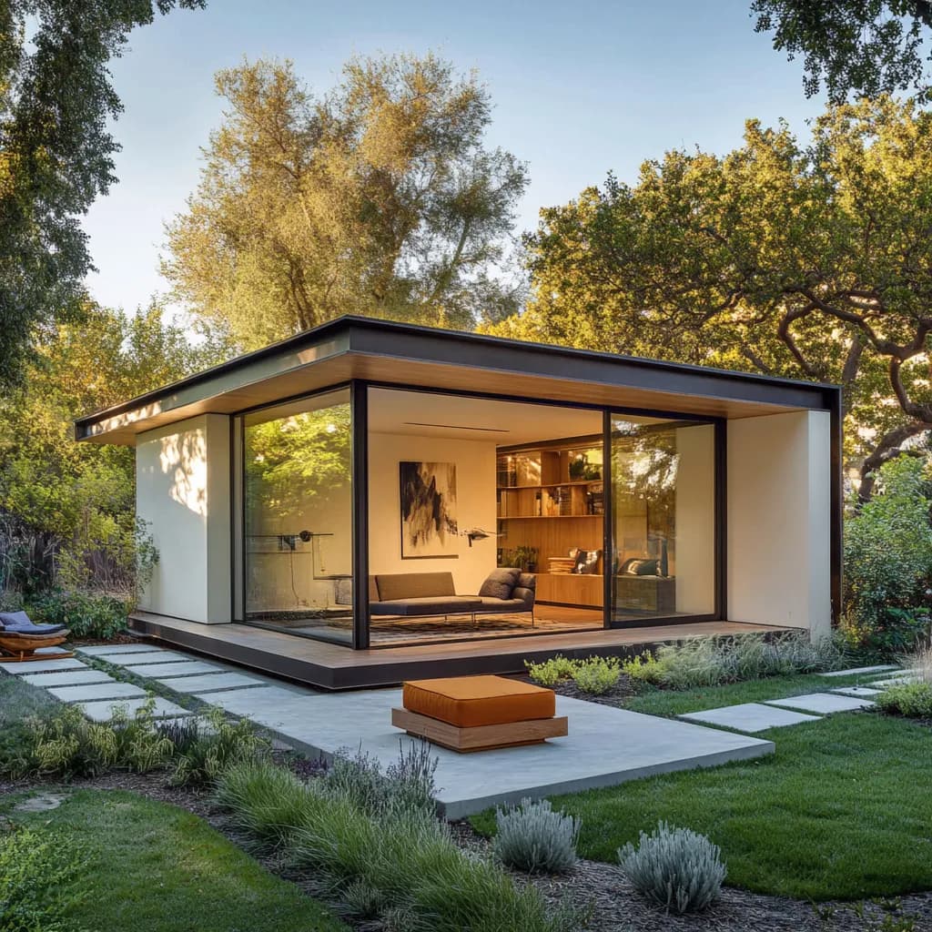 Detached ADU for backyard living in California