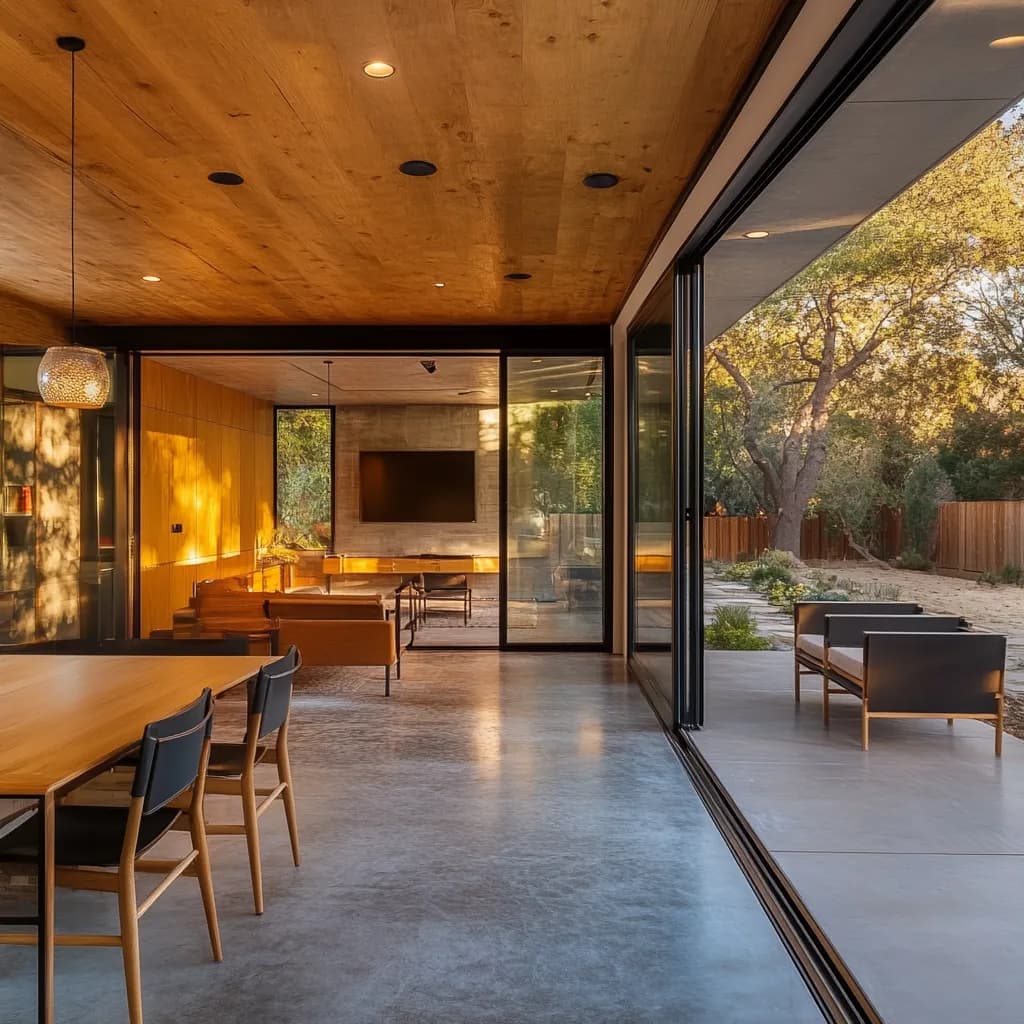 Modern ADU interior with open-plan living area