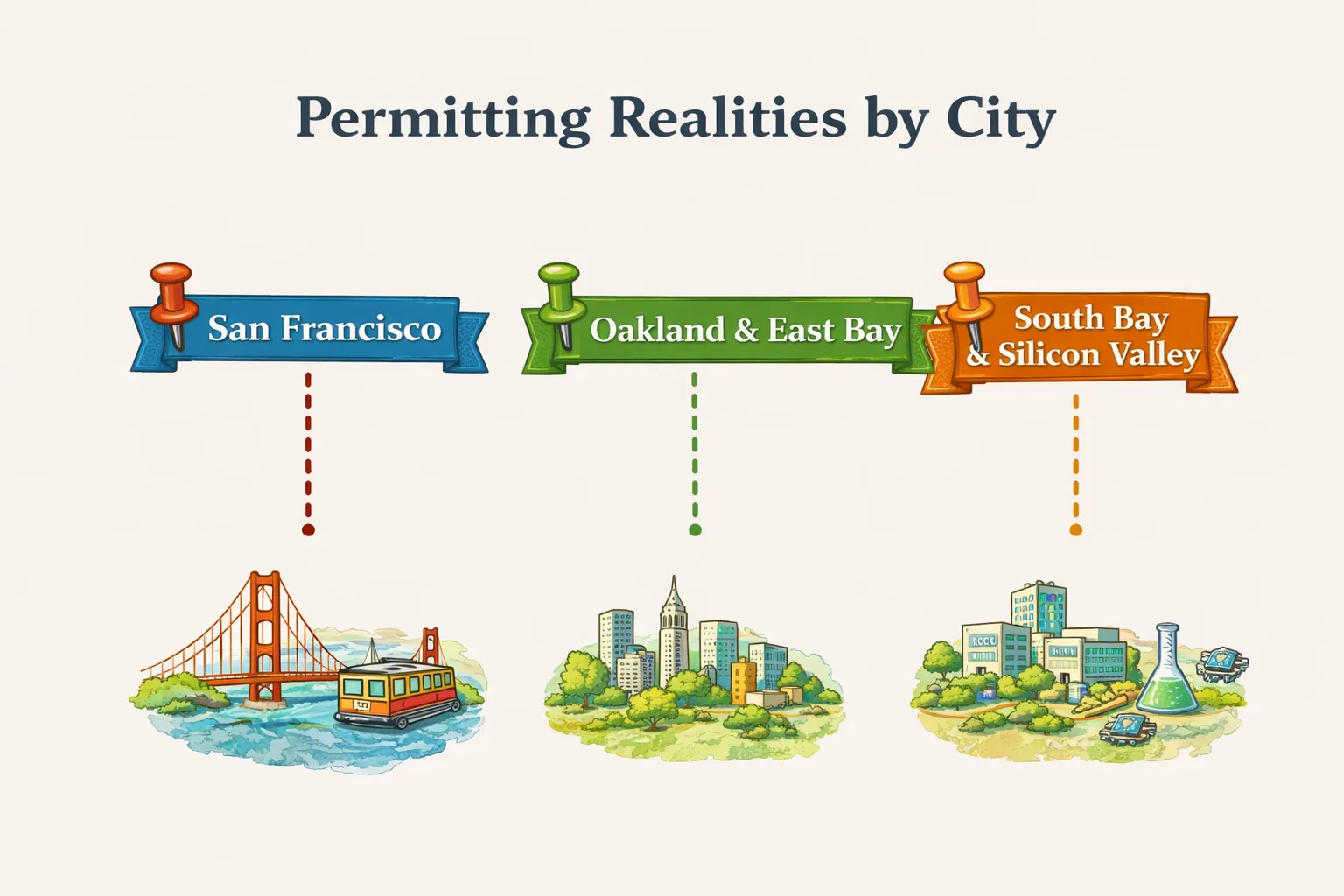 Bay Area tenant improvement permitting process across San Francisco, East Bay, and South Bay