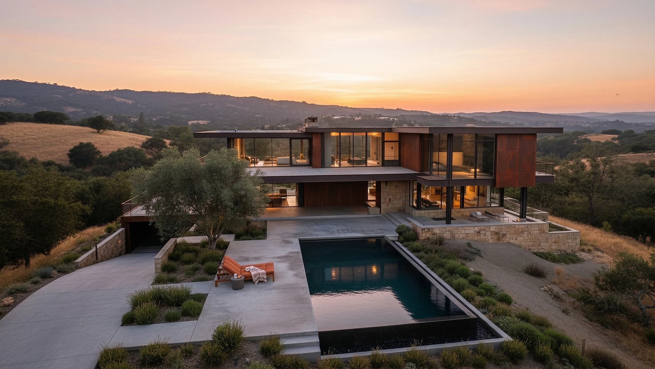 Bird Residence Bay Area custom home — hillside residential architecture with panoramic views by YCD Studio