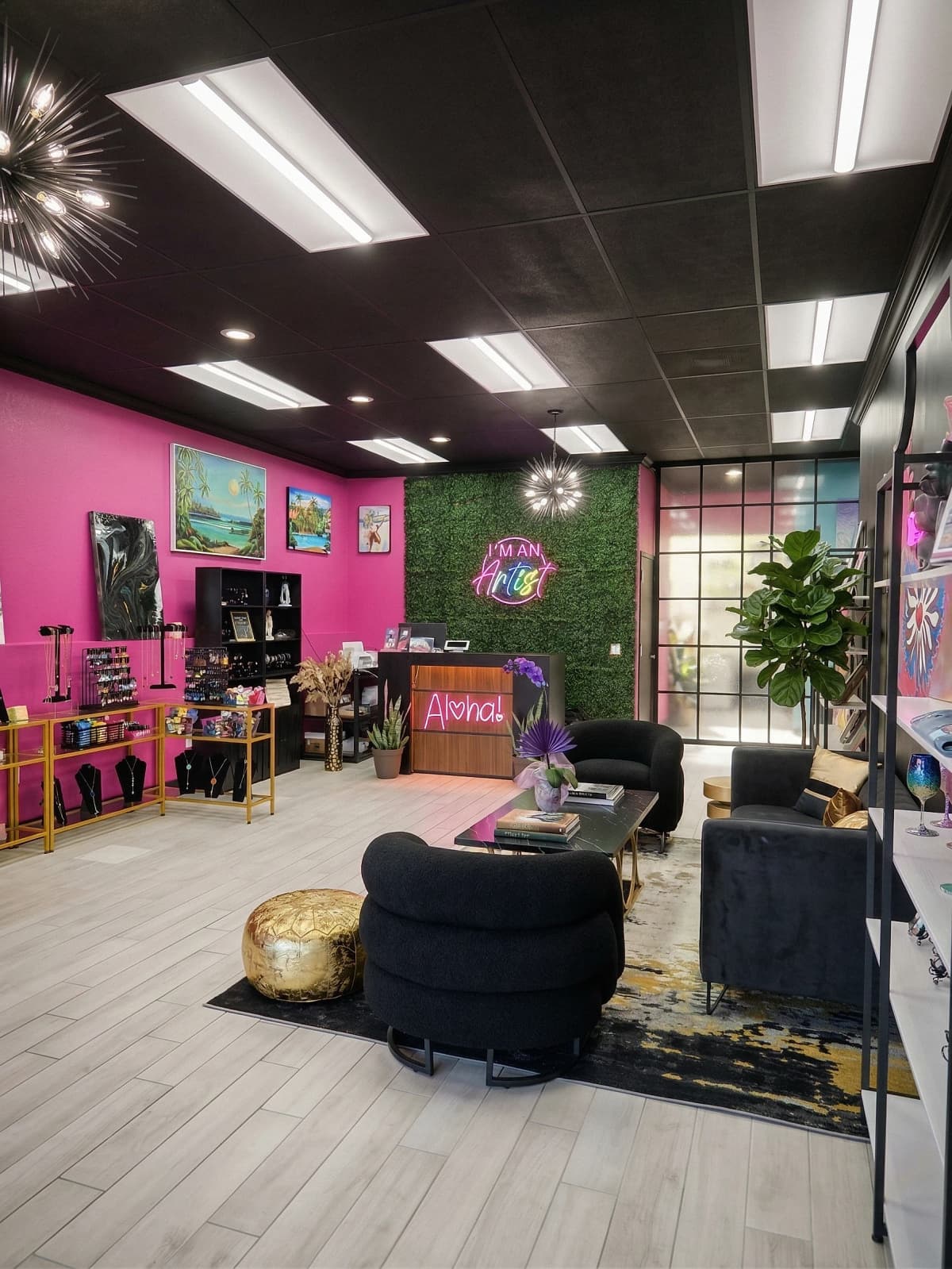 Retail tenant improvement — storefront and office layout