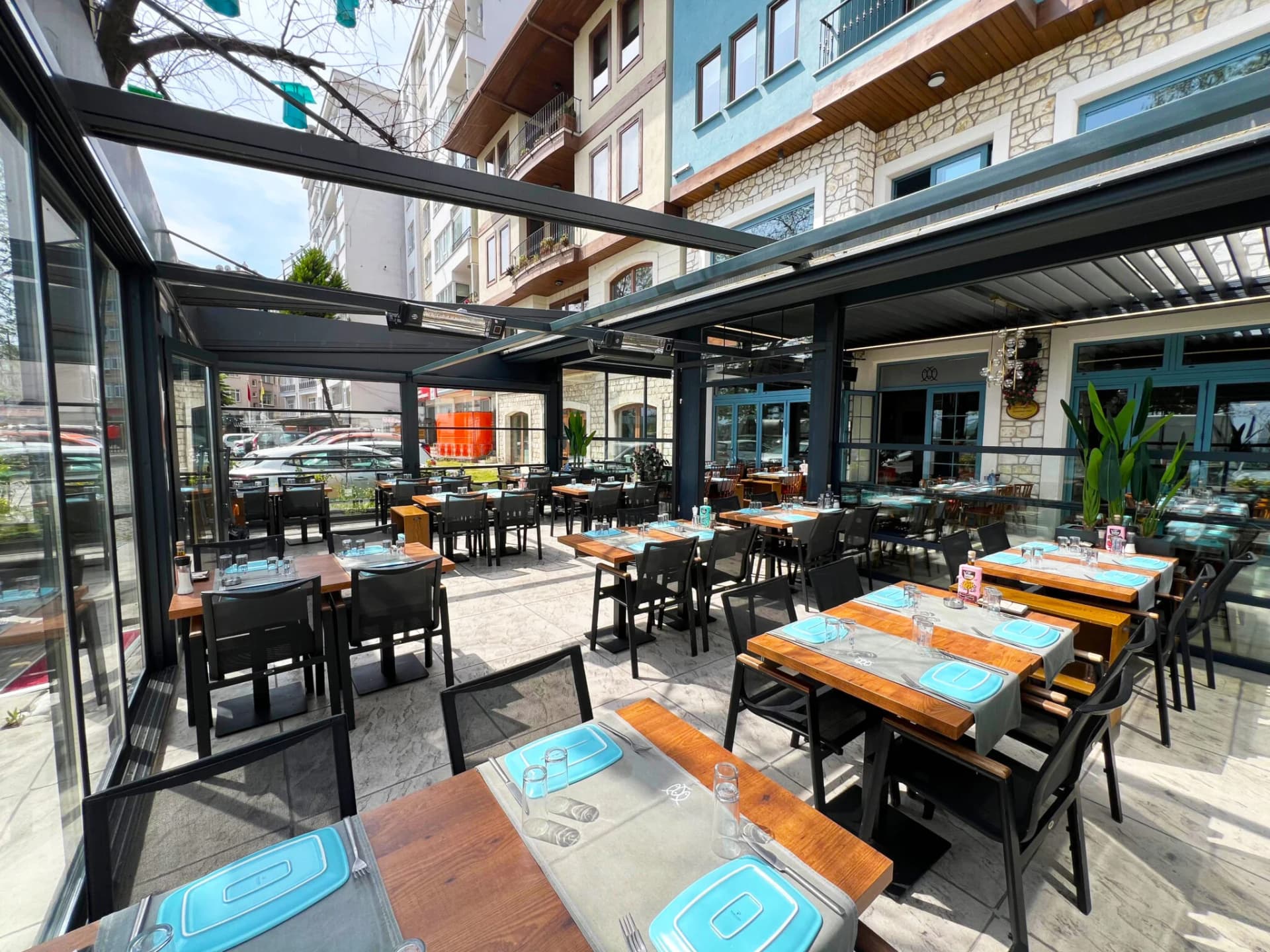 Tabya Restaurant — outdoor dining with retractable roof