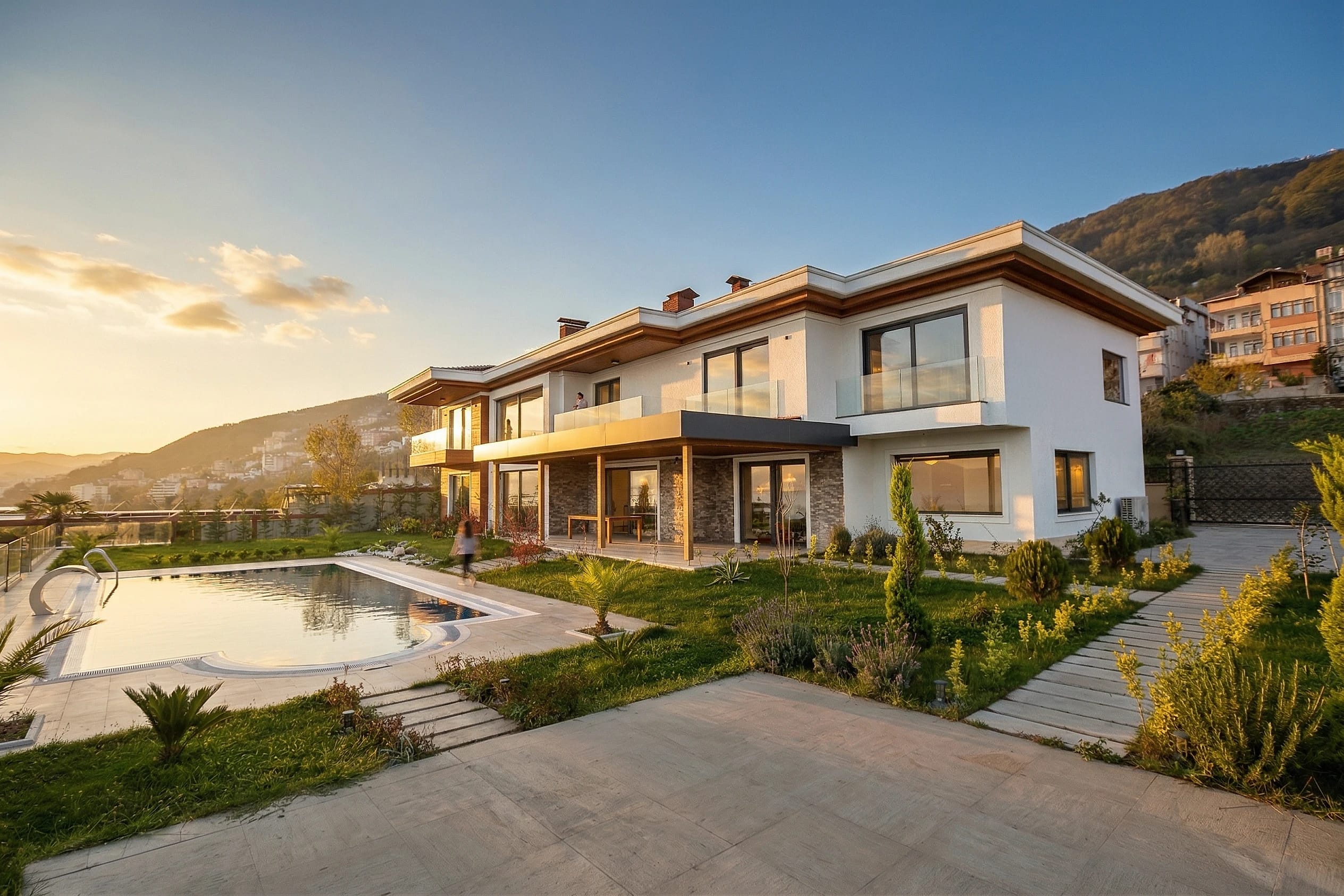Coastal House Mediterranean villa — custom residential architecture with private pool and sea views by YCD Studio