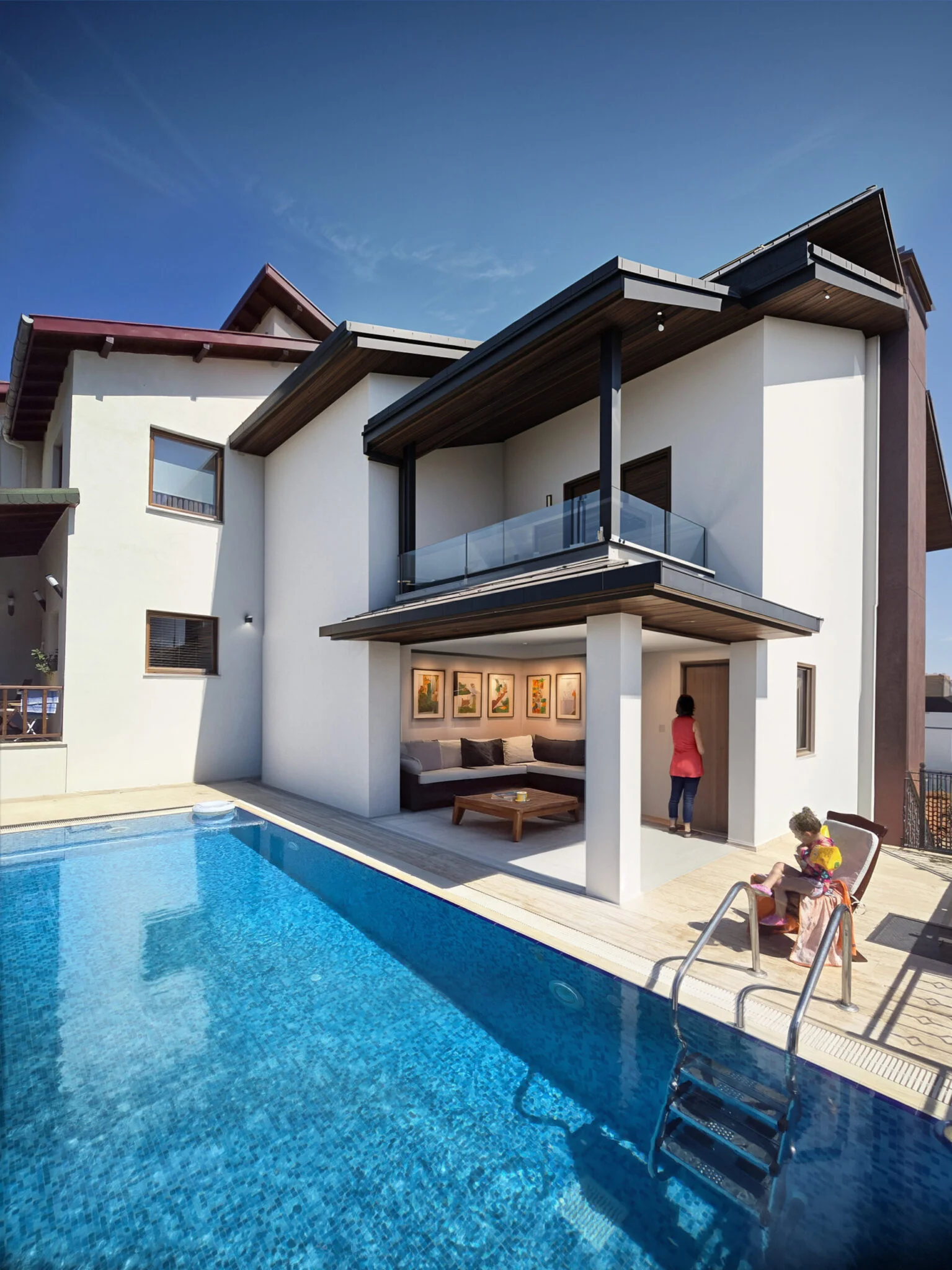 Coastline Residence Mediterranean villa renovation — custom millwork and pool terrace by YCD Studio