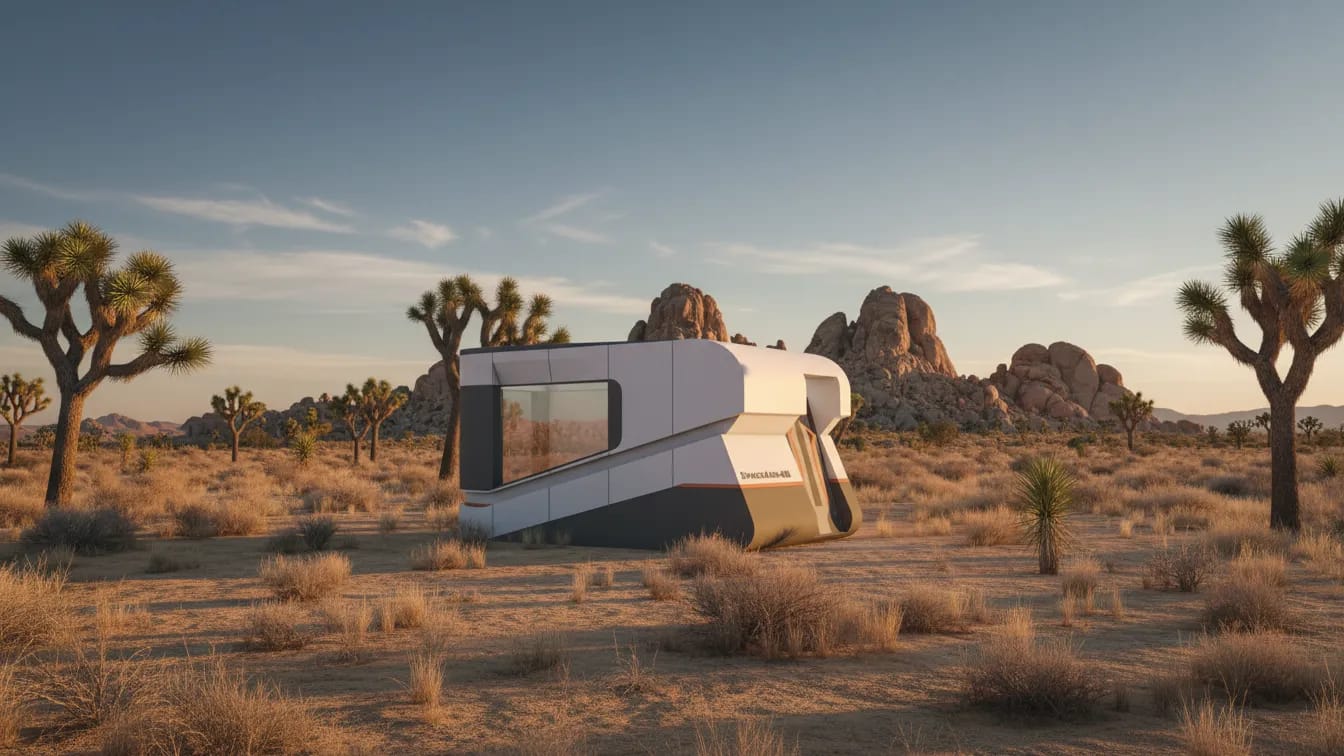 SpaceArc Pod — compact futuristic residential prototype by YCD Studio