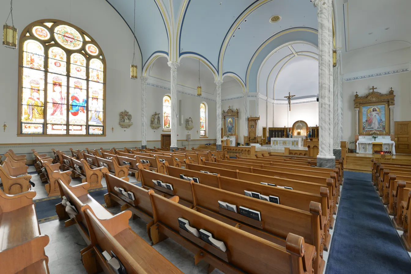 Cathedral of St. Mary — sanctuary transformation with integrated finishes and sacred art by YCD Studio