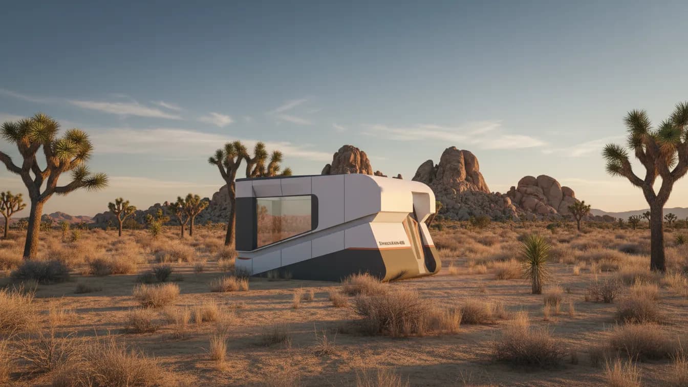 SpaceArc Pod — compact futuristic residential prototype by YCD Studio