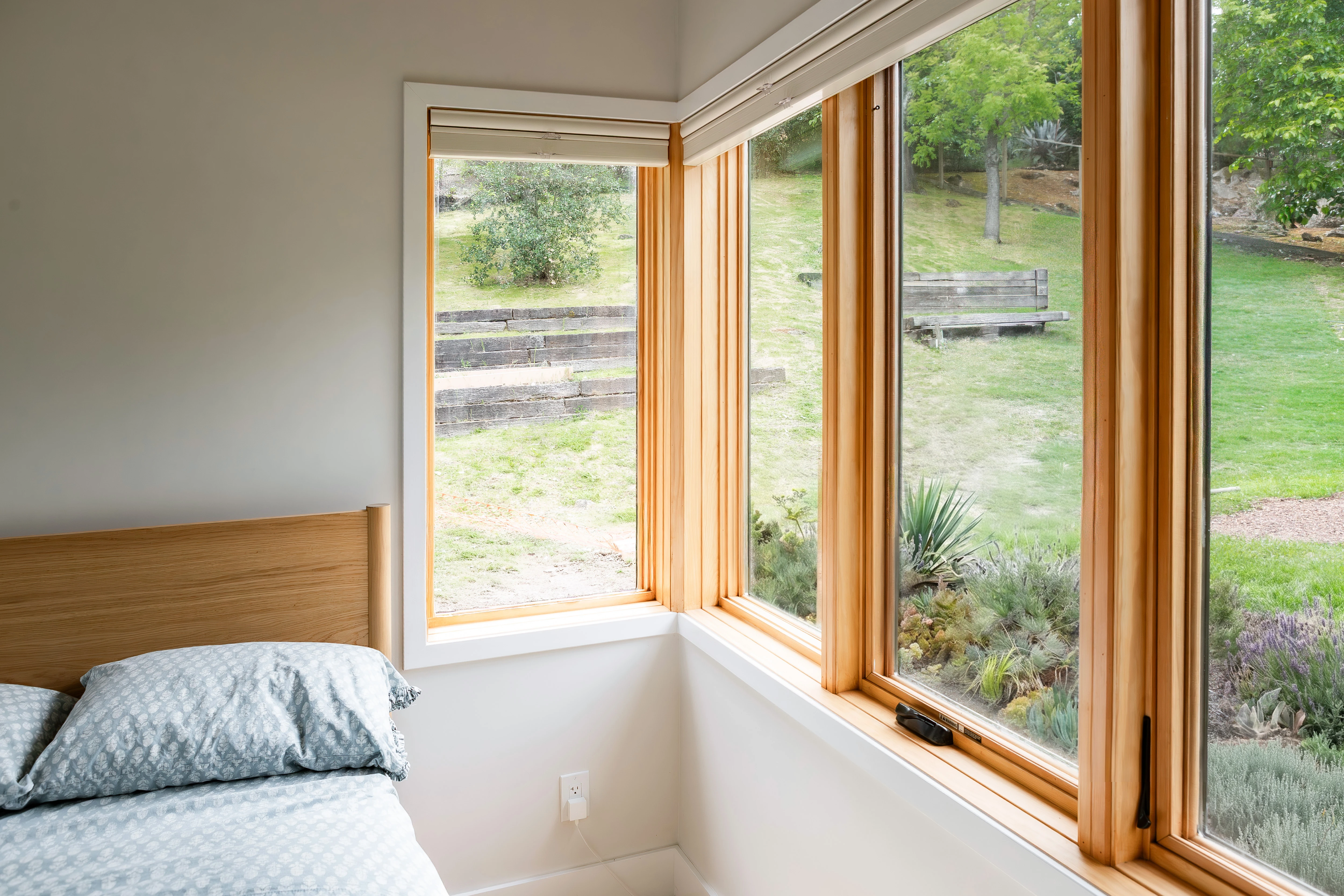 Across the open plan