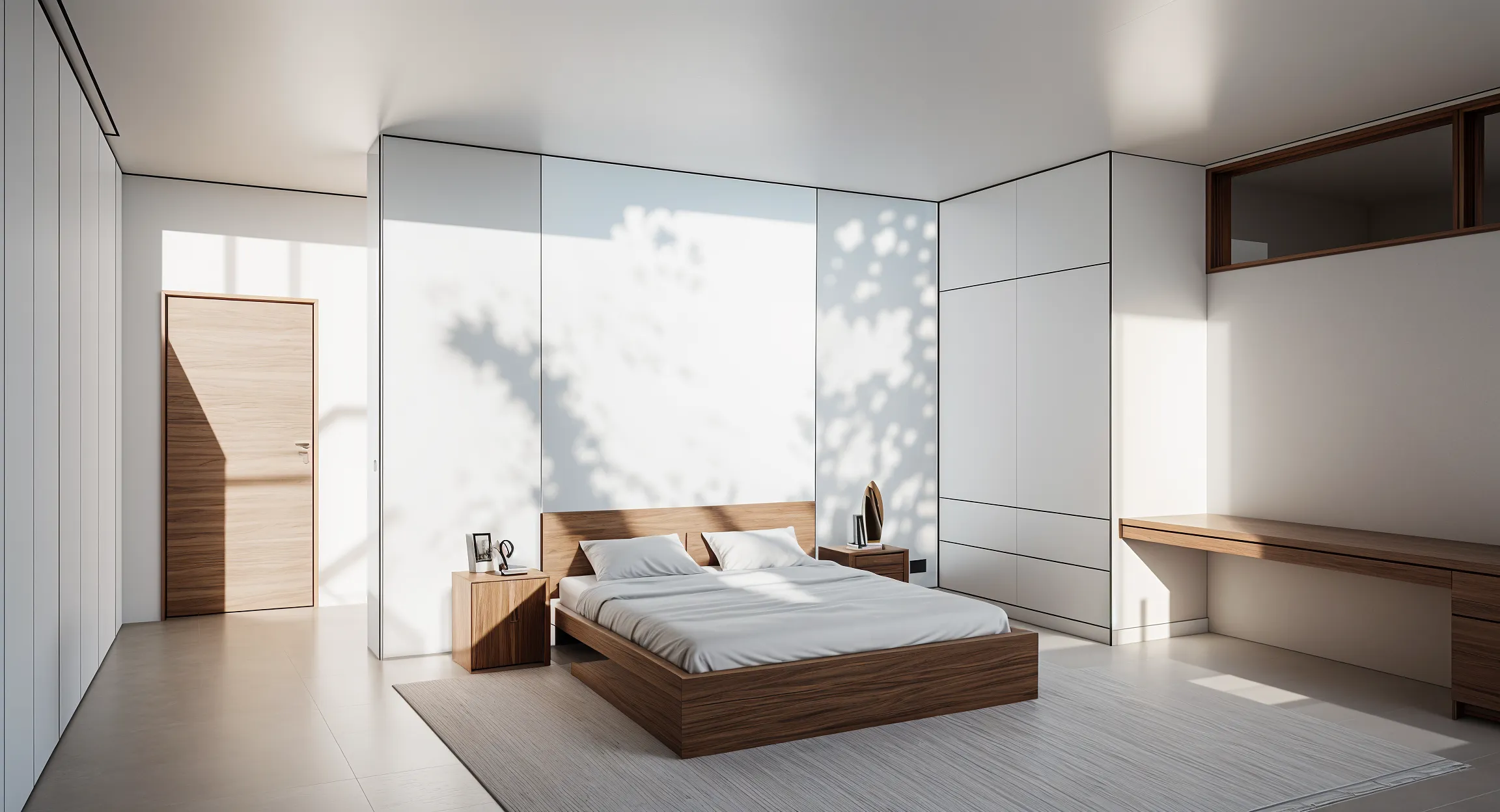 Bedroom — minimalist design and natural light