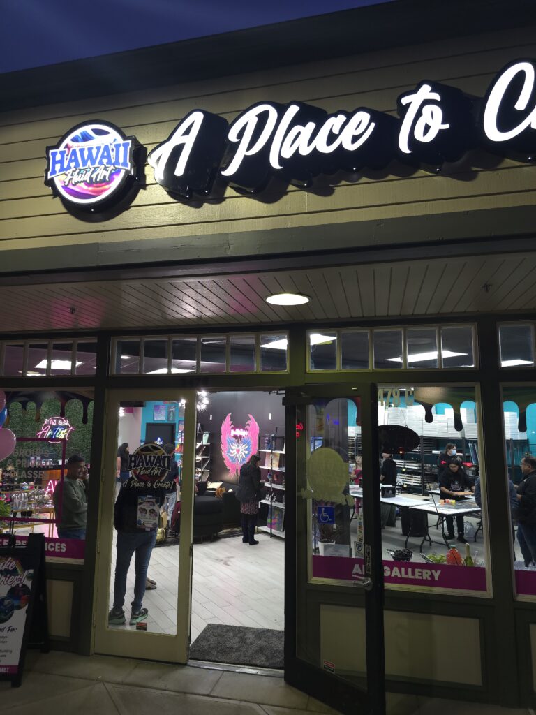 Hawaii Fluid Art tenant improvement exterior showing signage and entry – Danville CA